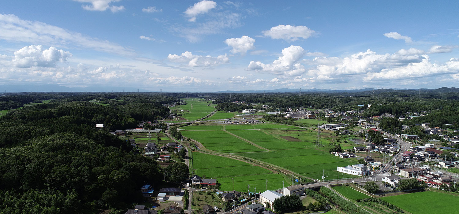 町の空撮写真