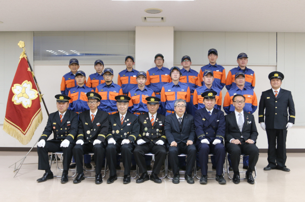 消防団辞令交付式の写真