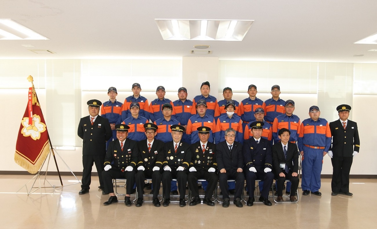 消防団辞令交付式の写真