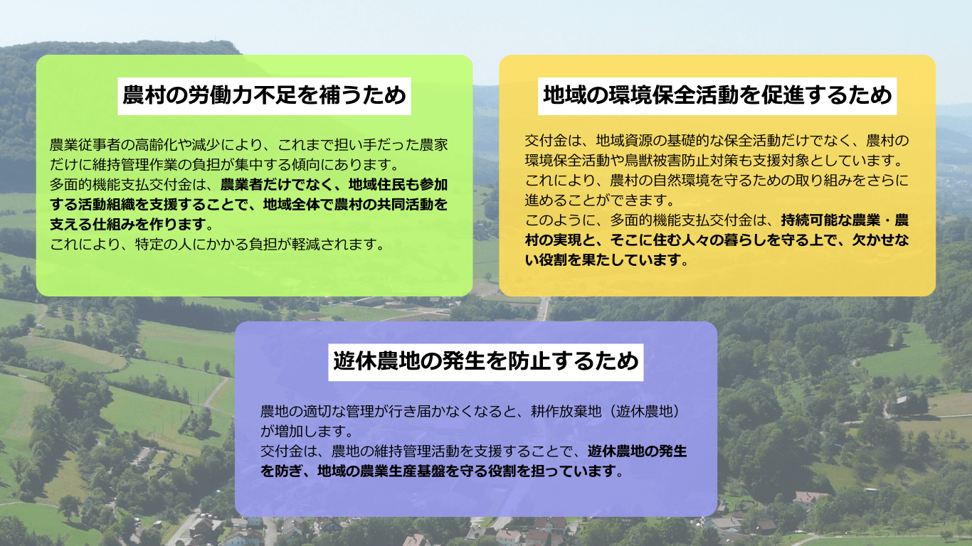 交付金が必要な理由